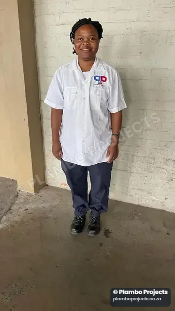 Plambo cleaning officer at work