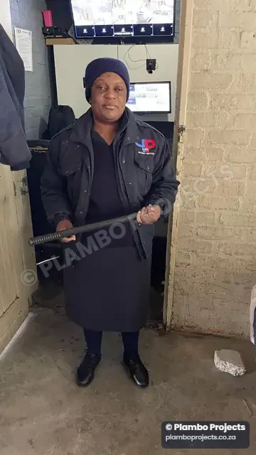 Security officer at a monitored control room