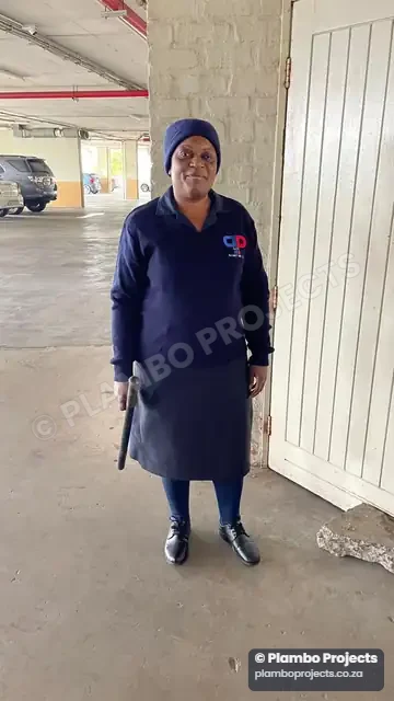 Security officer at a parking area